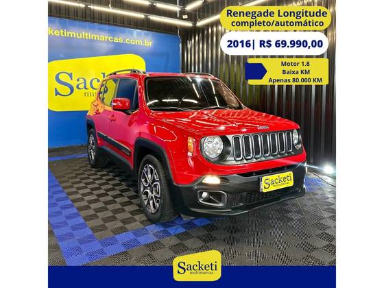 JEEP RENEGADE 1.8 16V FLEX LONGITUDE 4P AUTOMÁTICO JEEP RENEGADE 1.8 16V FLEX LONGITUDE 4P AUTOMÁTICO